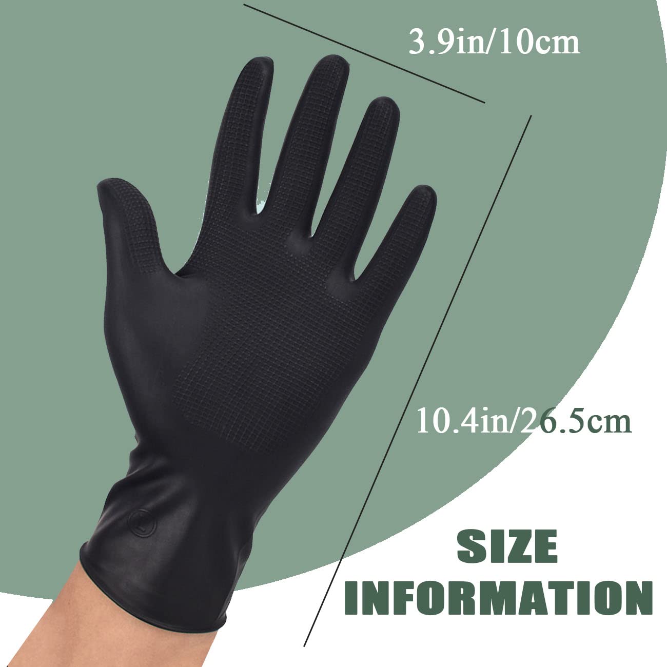 VOVCIG Hair Dye Gloves, 6 Pairs Professional Hair Coloring Accessories Dye Gloves Reusable for Hair Salon Hair Dyeing, 6 Left+6 Right, Black