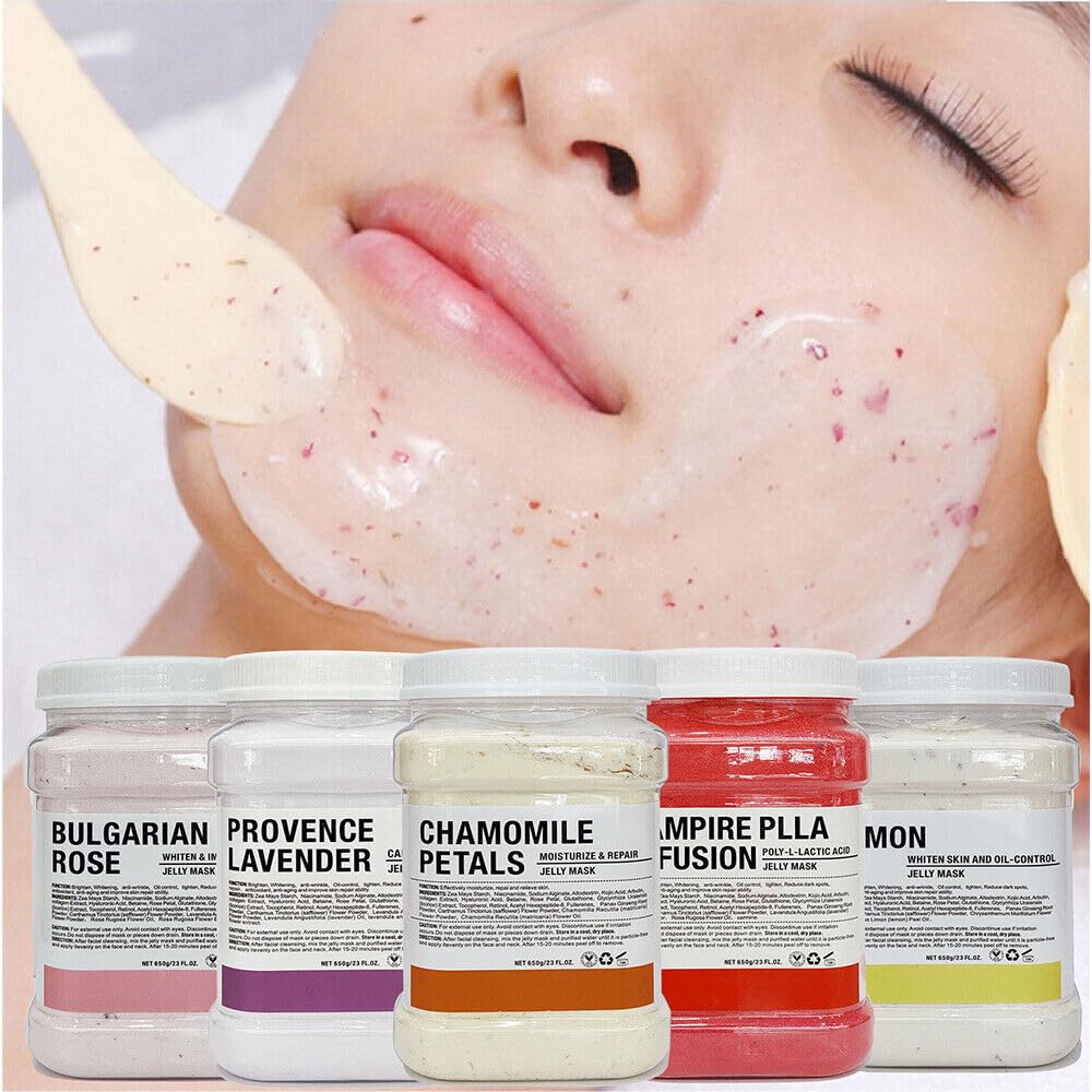 BUFF. BEAUTY Collagen Facial Peel Off Jelly Mask, Bikini, Underarms Area Peel Mask - 30 Different Flavors - Home andProfessional Size 23oz, mascarillas para la cara facial