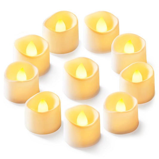 Homemory 12-Pack Flameless LED Tea Lights Candles Battery Operated, 200+Hour Fake Electric Candles TeaLights for Votive, Aniversary, Wedding Centerpiece Table Decor, Funeral, Halloween, Christmas