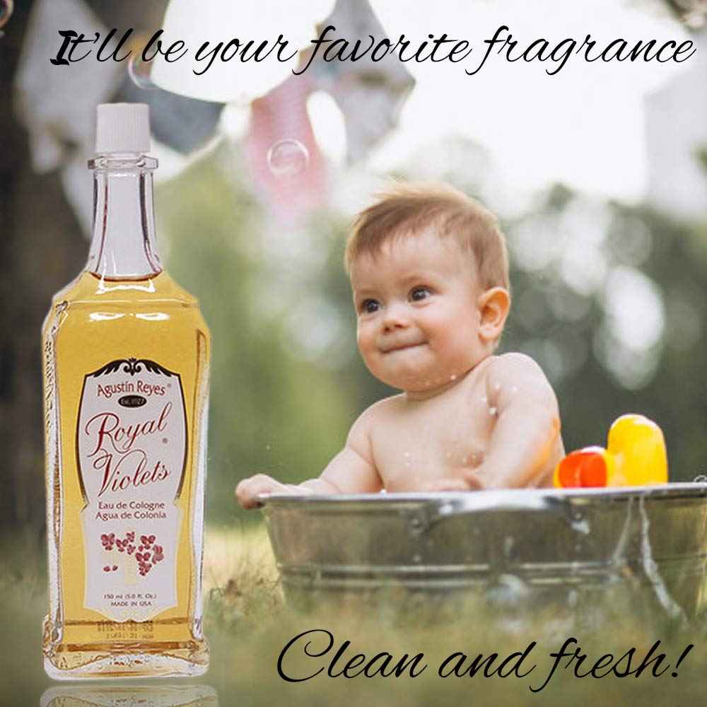 (Pack of 3) Royal Violets By Agustin Reyes 5 Oz Agua De Colonia Eau De Cologne Glass Bottle by Vetrarian