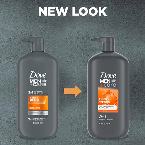 Dove Men+Care Thick + Strong 2-in-1 Shampoo Conditioner, 31 oz