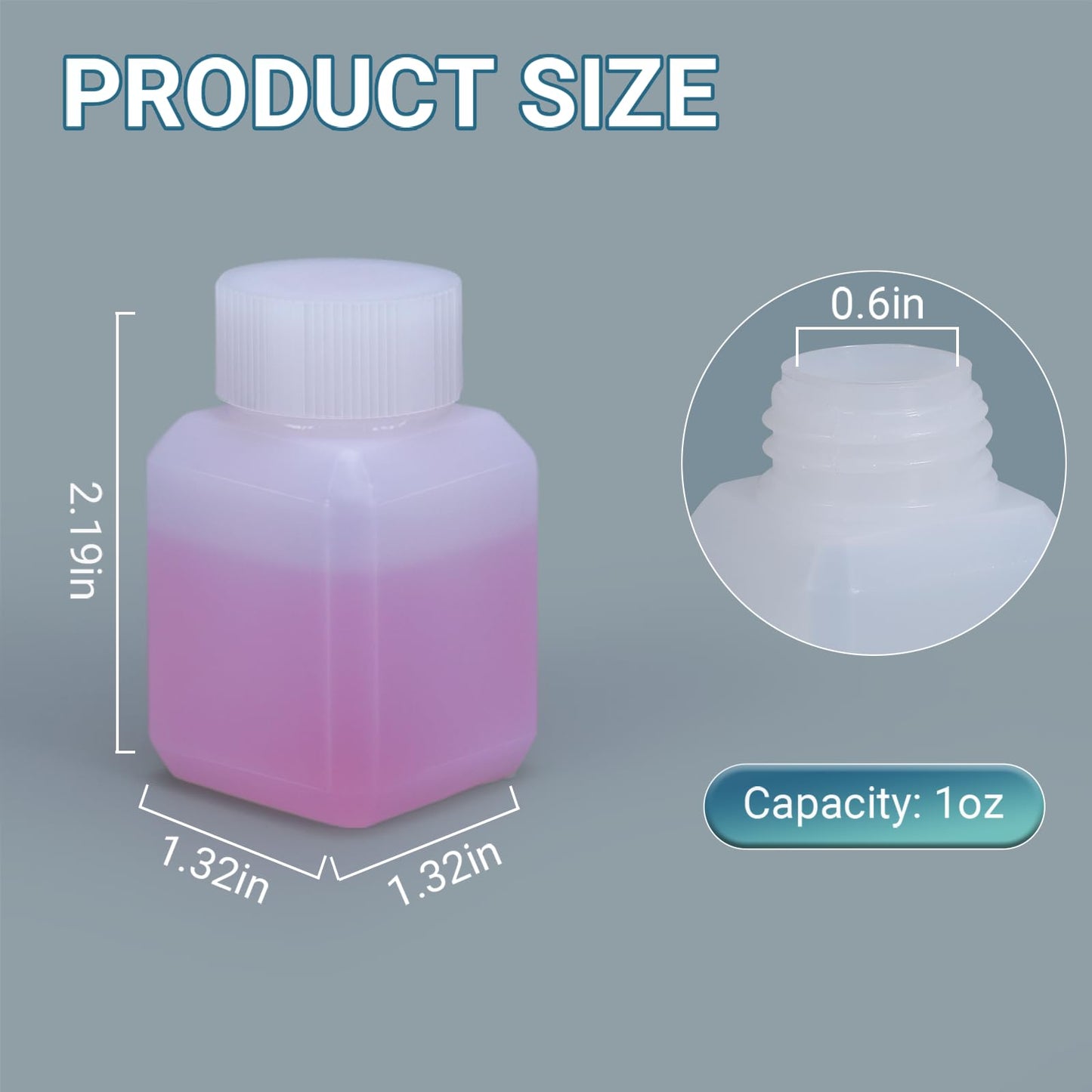 UMETASS 1oz/30ml Leak Proof Plastic Bottles with Caps for Liquids Sample, Reusable Small Bottles Containers for Travel, Camping and Hiking (Translucent, 10 Pcs)