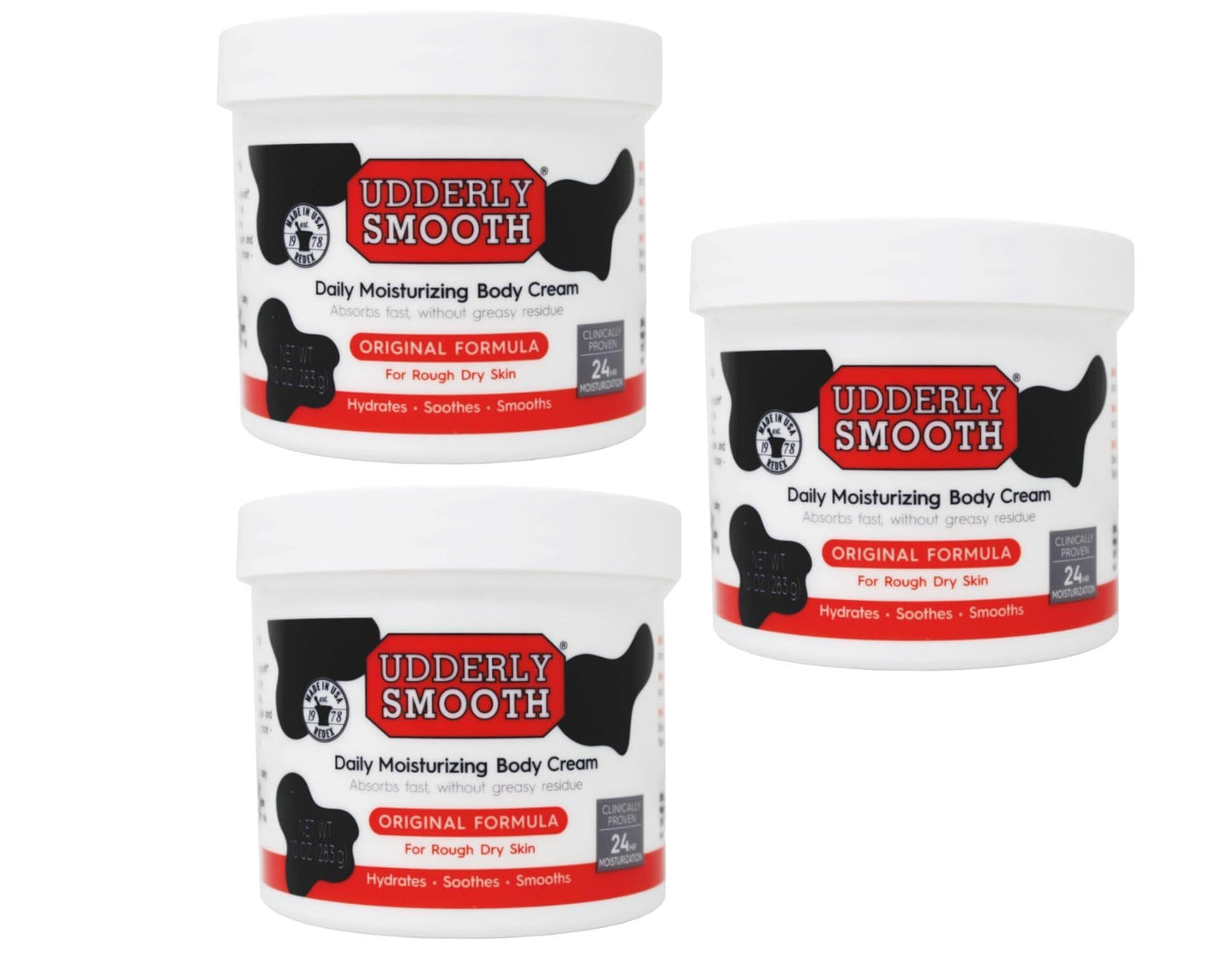 Udderly Smooth Body Cream 10 oz (Pack of 3)