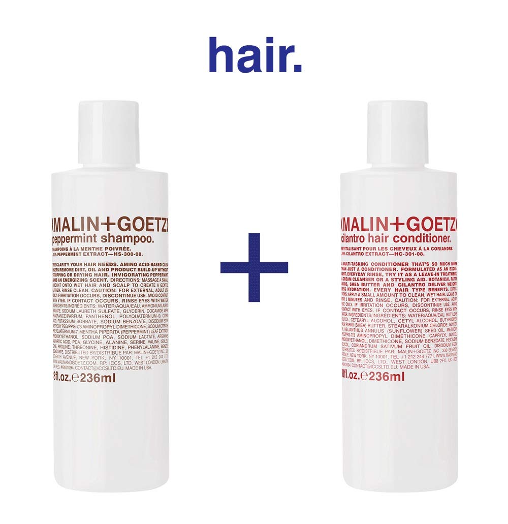 MALIN+GOETZ cilantro conditioner ‚Äîresidue-free, lightweight scalp treatment. conditions, detangles, balances pH, intensely hydrates. tames frizz for all hair types. vegan & cruelty-free, 8 Fl oz