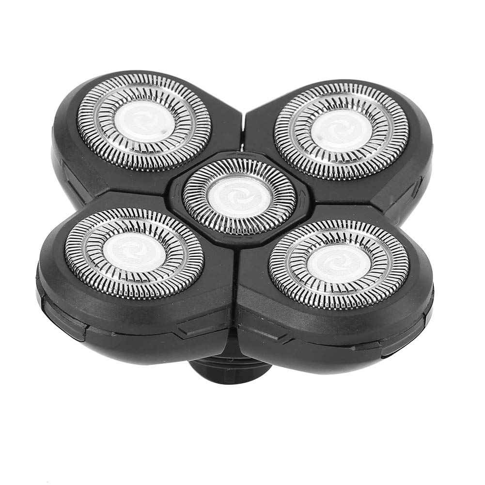 LUCKDANO Men Electric Shavers Replacement Head Electric Beard Shaver 5 Blade Rotating Head Accessory Replacement (Spare 5 Blades)