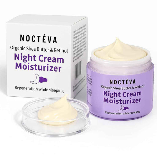 Noctéva Night Cream Moisturizer, Hydrating & Nourishing, Face Cream with Retinol, Collagen, Hyaluronic Acid, Organic Shea Butter, Snail Filtrate, 30ml, Paraben-Free, All Skin Types