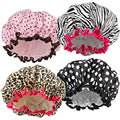 Waterproof Shower Caps for Women (4-Pack)