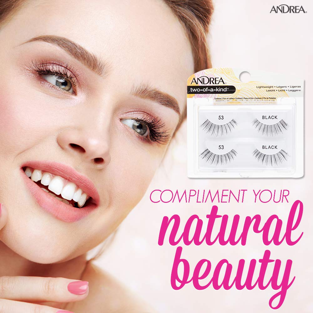 Andrea Two of a Kind False Lashes #53 Black, 4 Pack