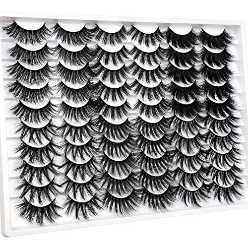 30 Pairs 20MM False Eyelashes Wholesale 6 Styles Mixed Lashes 8D Fluffy Volume Dramatic Faux Mink Eyelashes Pack