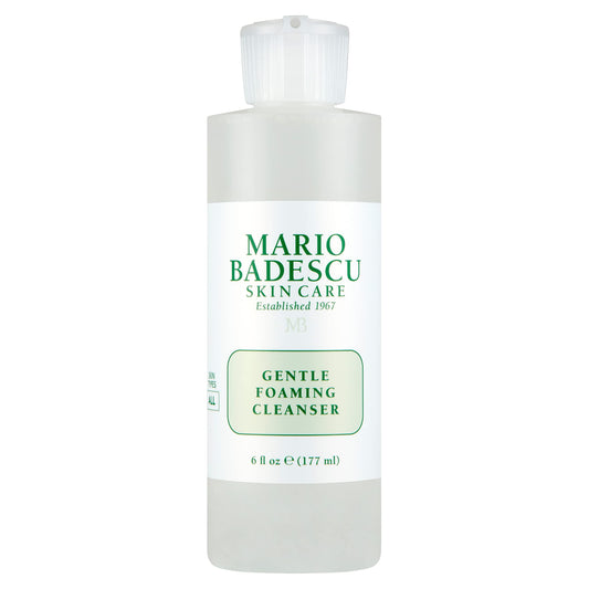 Mario Badescu Gentle Foaming Facial Cleanser, Deep Cleansing and Hydrating Face Wash for All Skin Types with Aloe Vera, Fermented Black Tea and Glycerin, 6 Fl Oz