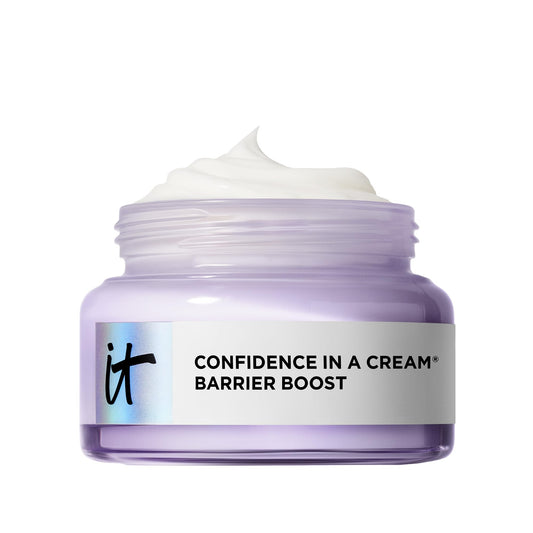 IT Cosmetics Confidence in a Cream Barrier Boost - Skin Barrier Repair Daily Face Moisturizer - Clinically Smoother, Softer Skin After 1 Use - Fragrance-Free, 100HR Hydration with Ceramide - 2 Fl Oz