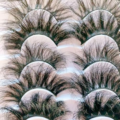 25mm Dramatic 8D Faux Mink False Eyelashes, 7 Styles Mixed