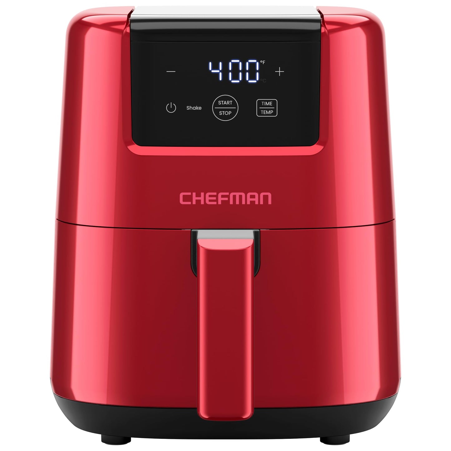 CHEFMAN 2 Qt Mini Air Fryer – Digital Space-Saving Compact Air Fryer with Nonstick and Dishwasher Safe Basket, Quick & Easy Meals in Minutes, Features Digital Timer and Shake Reminder – Red