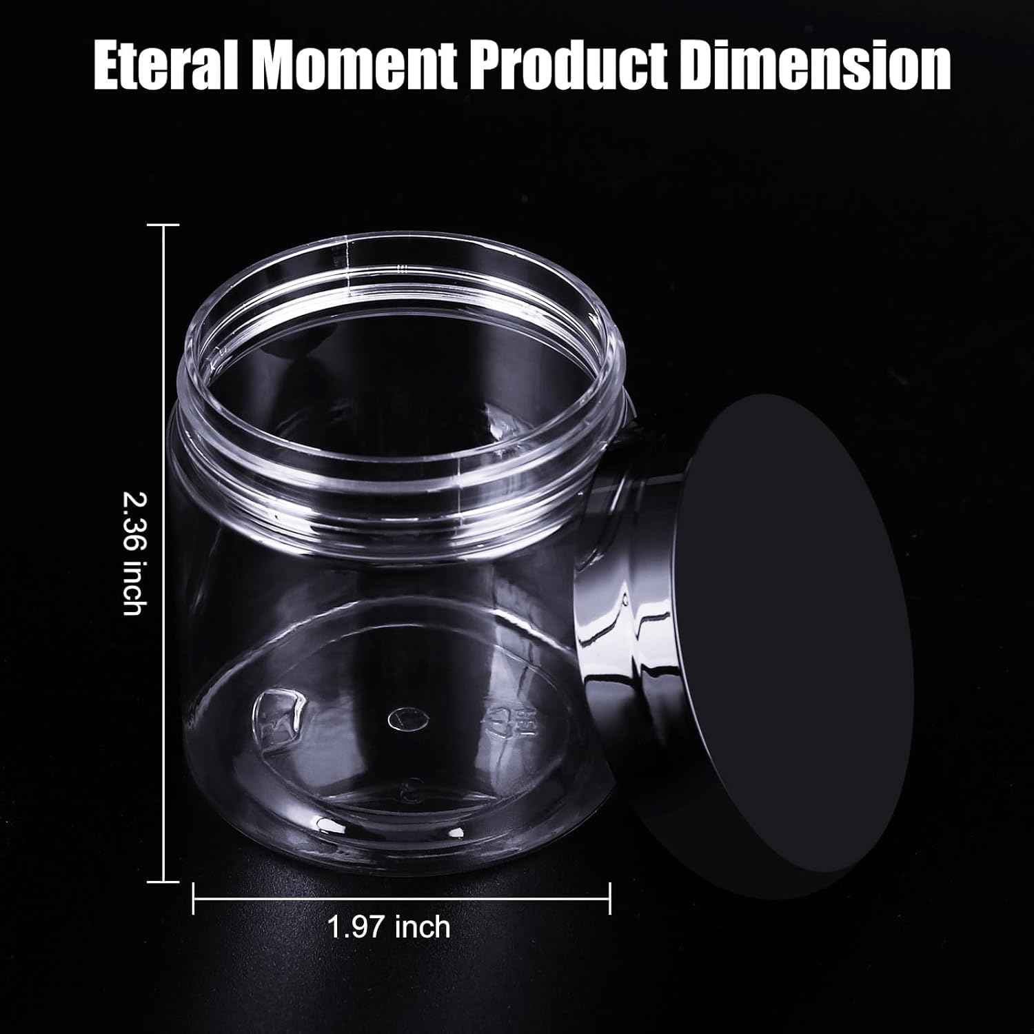 75 Pack 4 Oz Plastic Containers with Lids, OBKJJ Clear Travel Size Leak Proof Makeup Travel Containers BPA Free Cosmetic Slime Jars for Lotion, Cream, Body Butter, Makeup, Ointments (75)