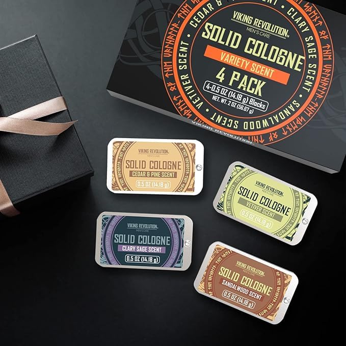 Viking Revolution 4-Pack Solid Cologne for Men 0.5 Oz