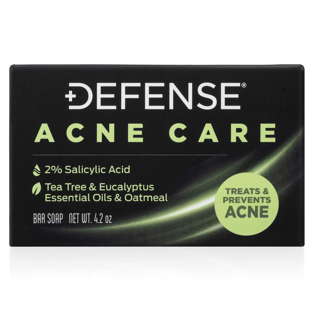 Defense Acne Care Bar Soap 4.2oz | contains 2% Salicylic Acid, Tea Tree & Eucalyptus Essential Oils & Oatmeal (Pack of 5)