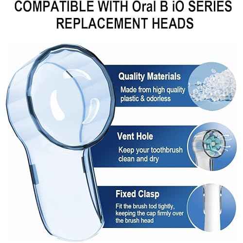 6 Pack Toothbrush Covers Compatible with Oral B iO Replacement Heads, Toothbrush Cover Caps Compatible with Oral B Pro1000 Electric Toothbrush Head£¬iO Toothbrush Head Cover for Travel & Home
