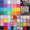 LERBOU 5-Box Nail Art Kit with 24-Color Resin Rhinestones Flowers & Bowknot Decorations