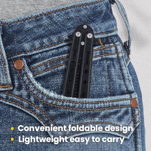 2 Pieces Automatic Switch Folding Practice Combs, Stainless Steel Butterfly Comb, Switchblades Comb, Outdoor Training Pocket Combs, Hair Brush for Beard, Mustache, Hair Styling Tools