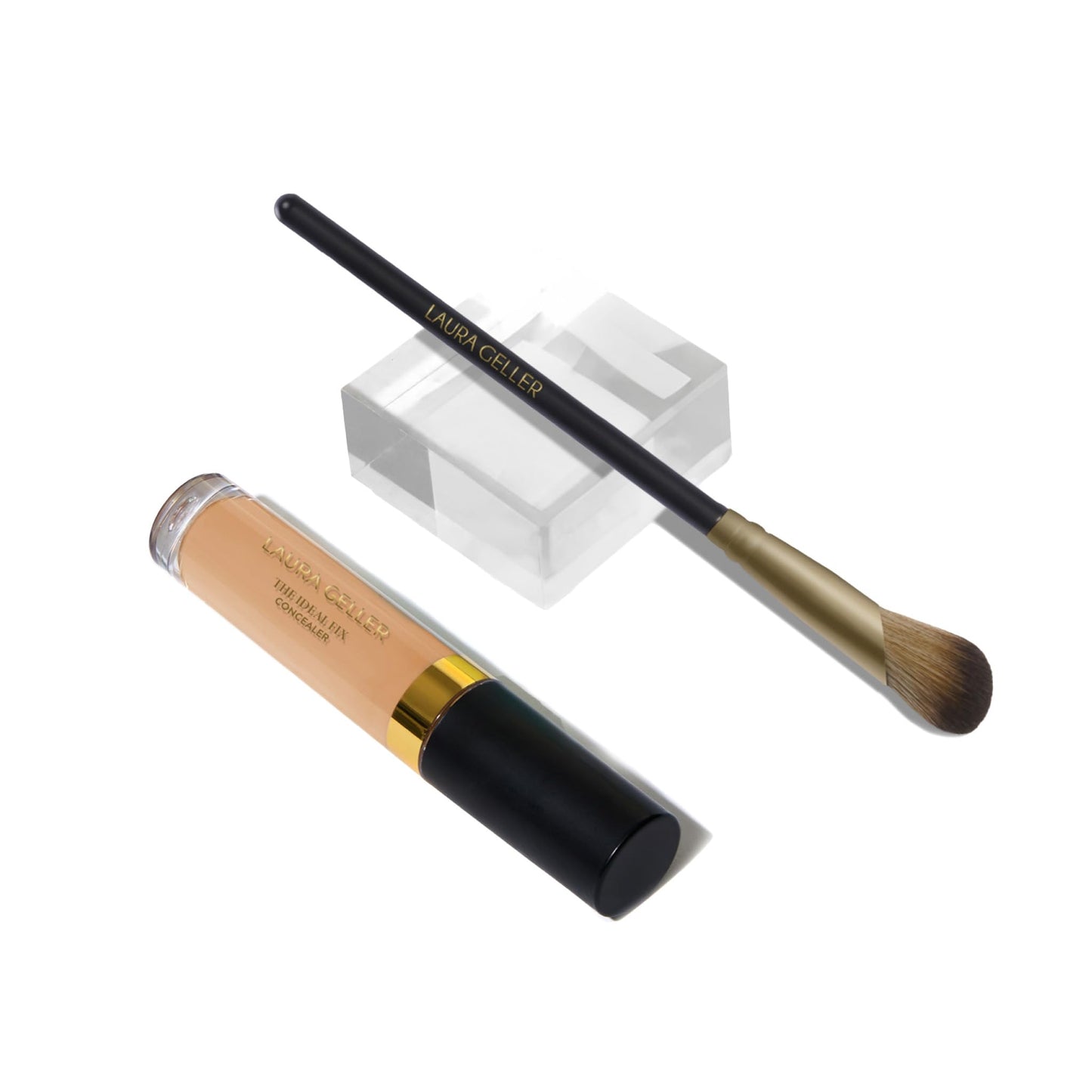 LAURA GELLER NEW YORK The Under Cover Kit: Ideal Fix Concealer + Precision Angled Concealer Brush (04 Medium)