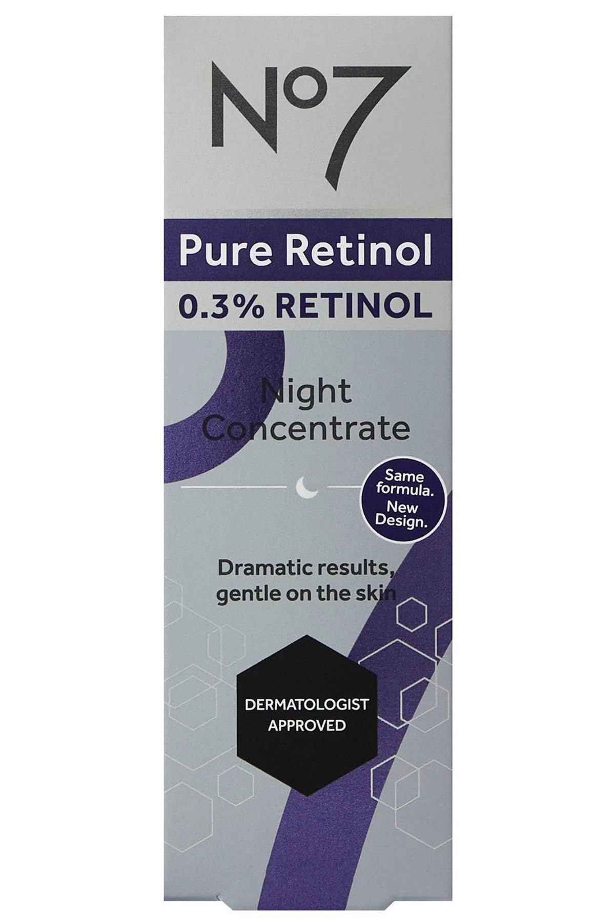 No7 Pure Retinol Night Concentrate 0.3% Retinol 1.0 Fl Oz