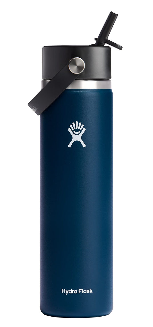 Hydro Flask Wide Flex Straw Cap Indigo 24 Oz