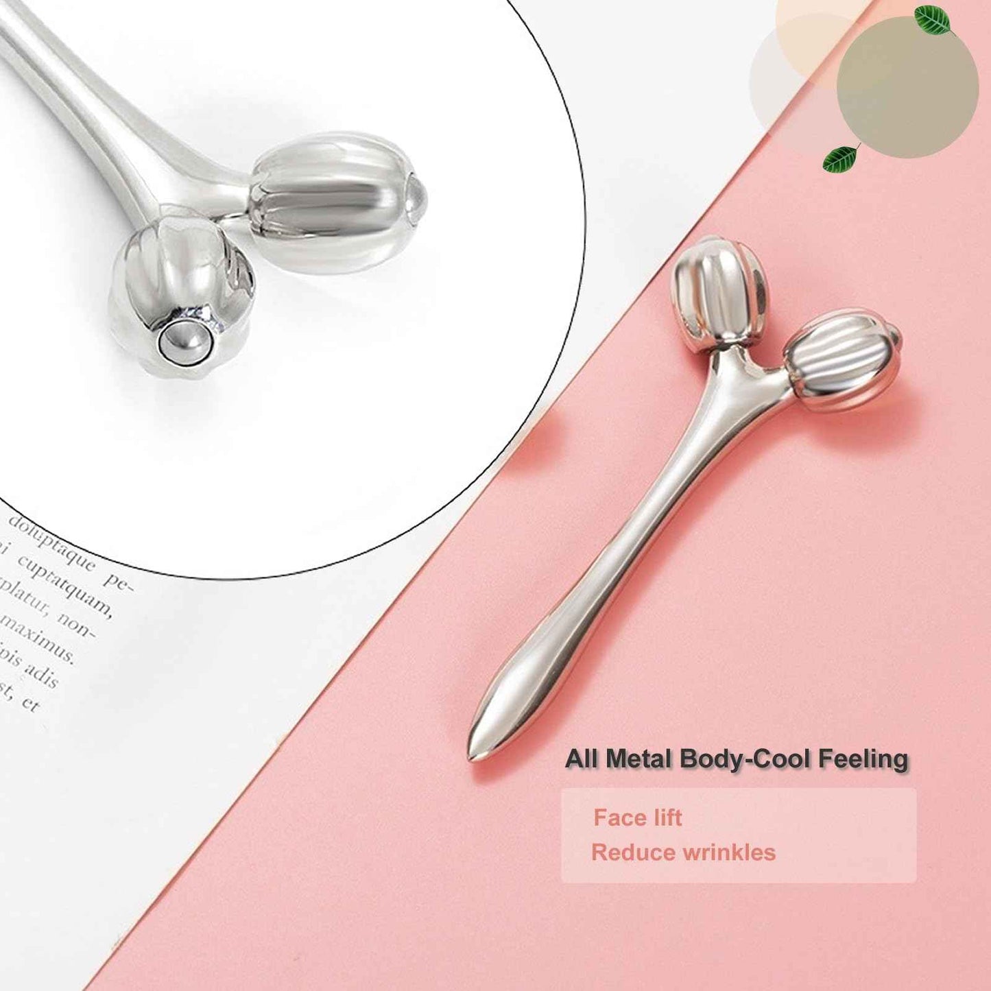 Hysotok Face & Body Massager - Stainless Steel Guasha Set for Wrinkle Reduction, Chin Lift & Skin Tightening (Silver)