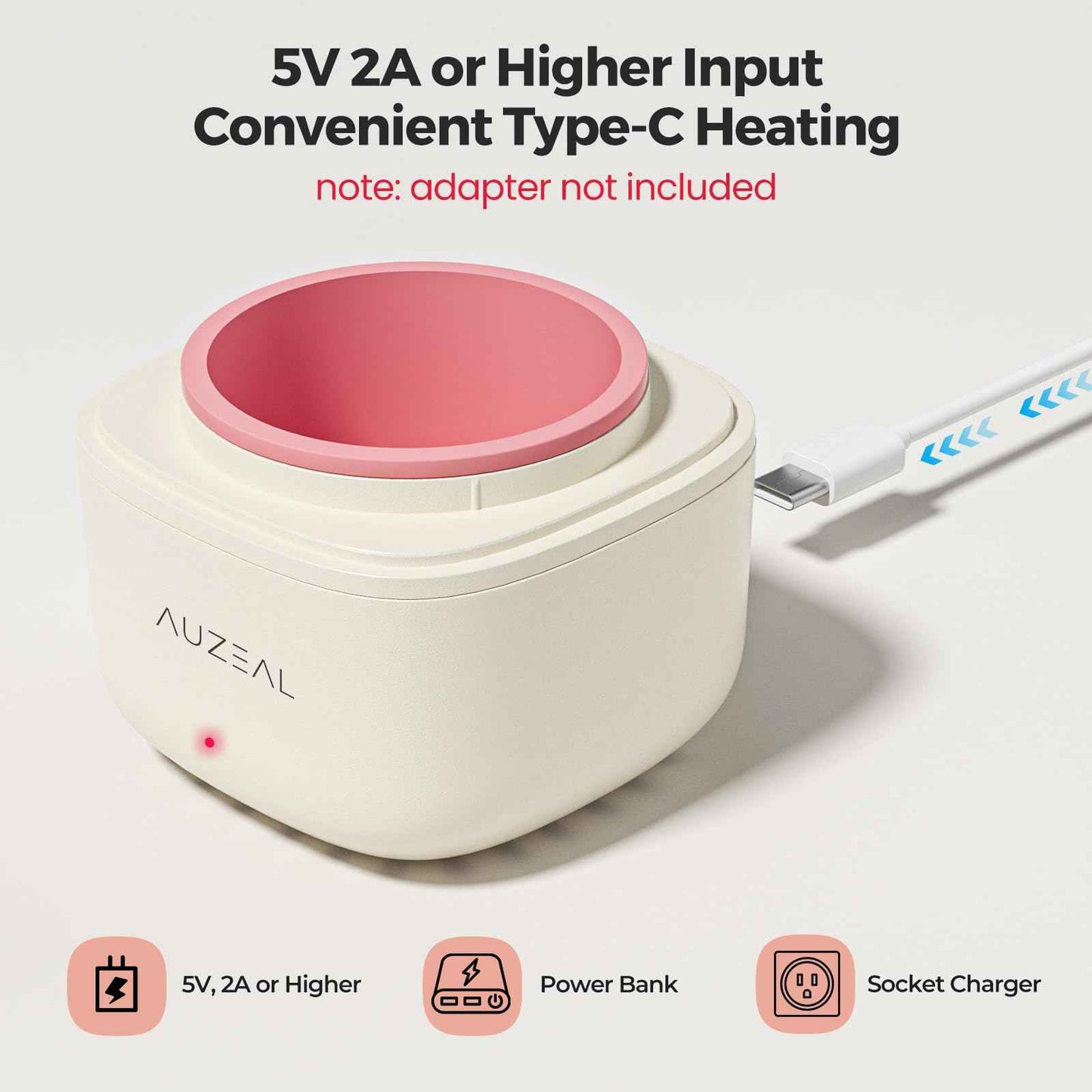 AUZEAL Mini Eyebrow Waxing Kit for Women with 26 Pcs Brow Sticks, 6 Pcs Nose Wax Applicators, 100g Wax Beads for Facial, Brow, Lip, Nose Hair Removal, Smart Constant Temp, Travel or Home Use