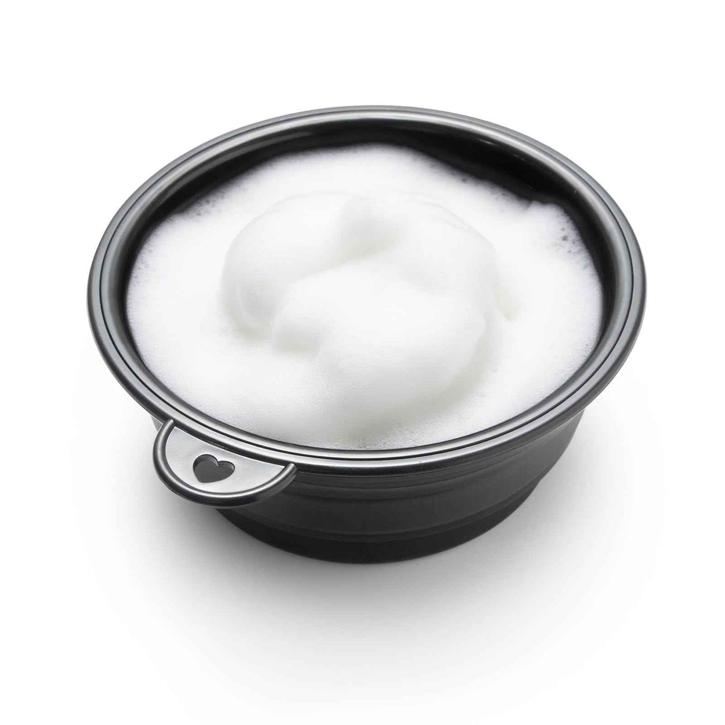 SPOSAFE Foldable Shaving Soap Bowl – Portable, Easy-to-Carry Shaving Soap Cup for Wet Shave, Travel Shaving Lather Bowl/Shaving Mug Compatible with Shave Cream & Soap for Men (Black)