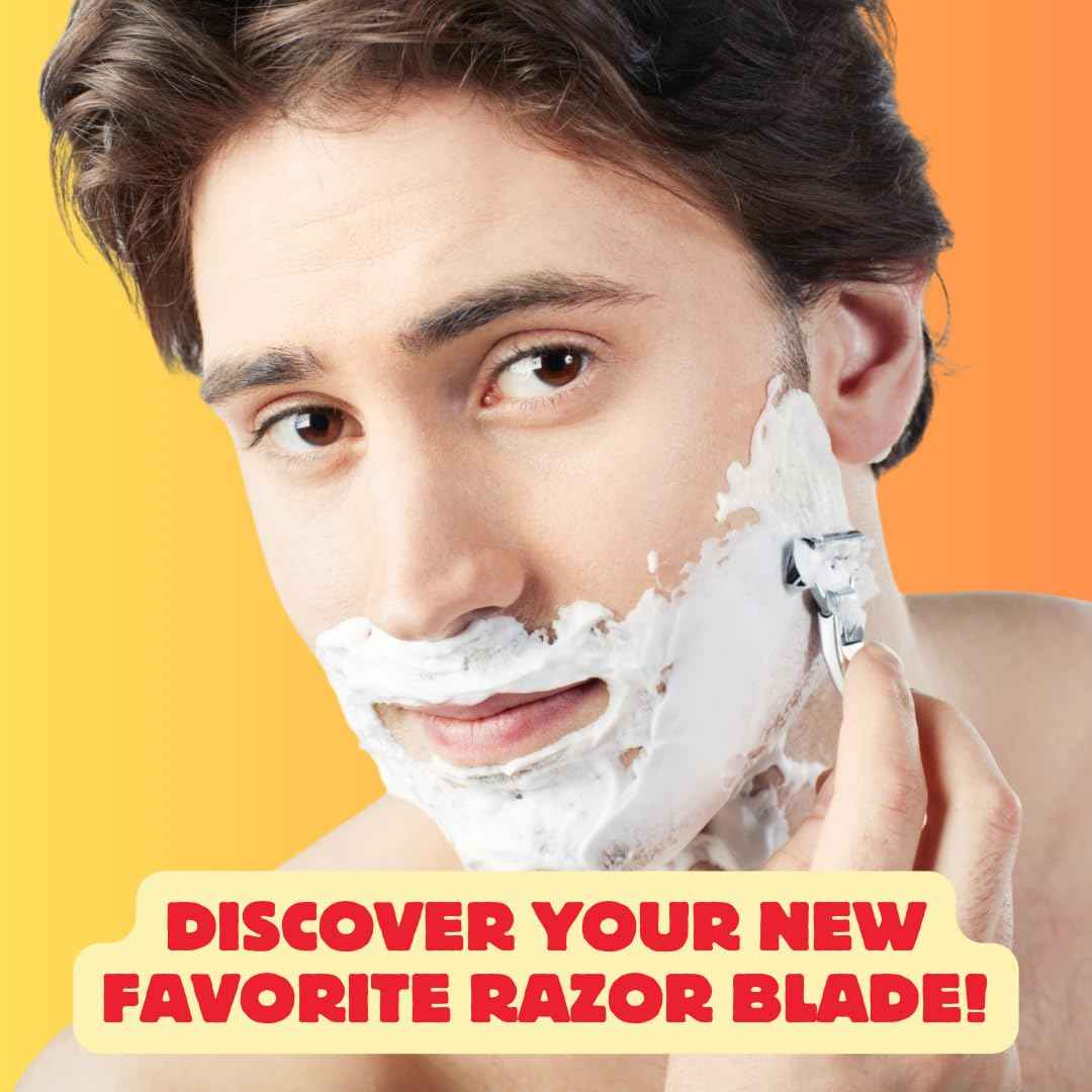 GENTS Double Edge Safety Razor Blade Variety Pack, 120 Count Razor Blade Sample Pack with Styptic Powder