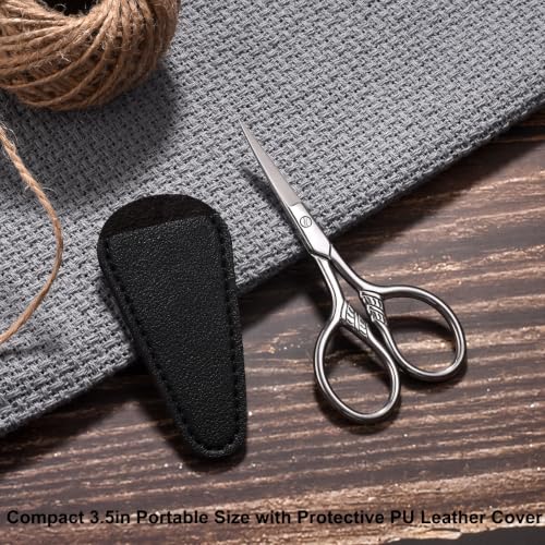 3.5" Precision Facial Hair Scissors | Stainless Steel Grooming Tool