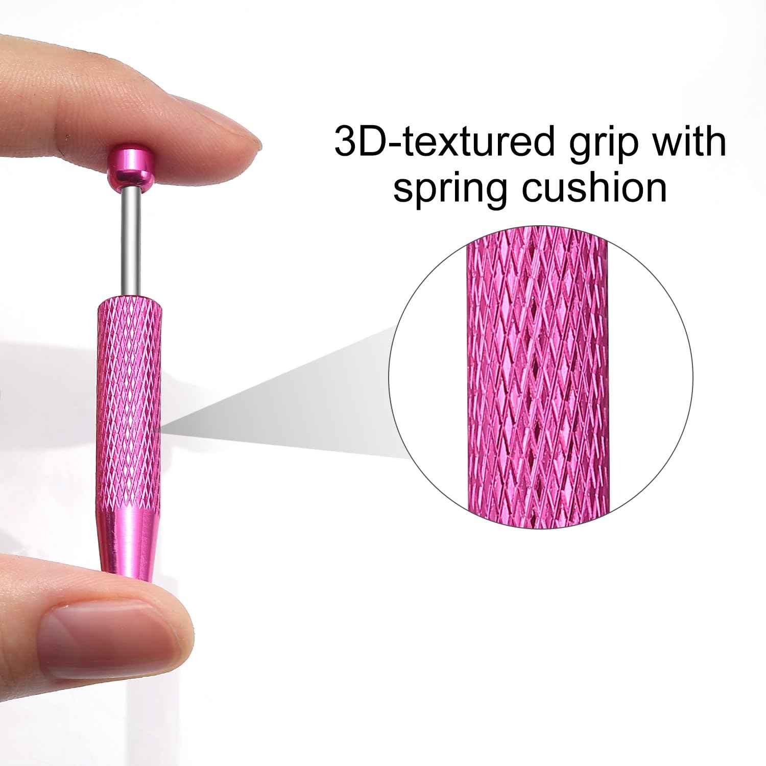 VOJO Piercing Ball Grabber Tool Kit 16G,18G Stainless Steel Flat Back Earrings Applicator with Threaded & Threadless Insertion Pins for Ear Nose Lip Body Jewelry Changes (Silver+Pink+Rose Gold Ball Grabber Tool)