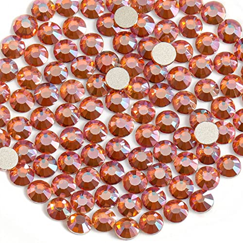 Beadsland Amber Flat Back Crystal Rhinestones SS3 1440pcs for Crafts & Nail Art