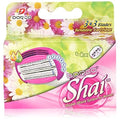 Dorco Shai 6 Blade Razor Cartridges Only - 4 Cartridges, Premium Precision Blades for a Smooth Shave, Compatible with Shai Razors, Ideal for Daily Grooming and Travel