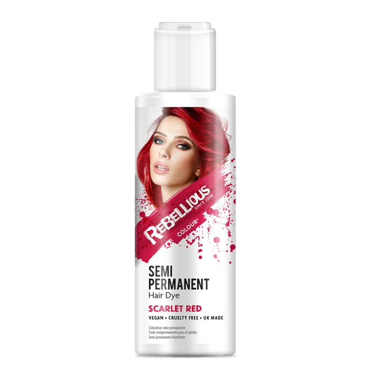 Paint Glow Rebellious Colours Semi-Permanent Conditioning Hair Dye 70ml-Scarlet Red