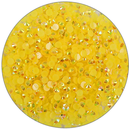 Kdkyy 3000 Pieces SS6 2mm Flatback Rhinestones Clear Glasses Round Gems AB Crystals for Nail Art DIY Crafts Clothes Glitter Stones （Orange Yellow）