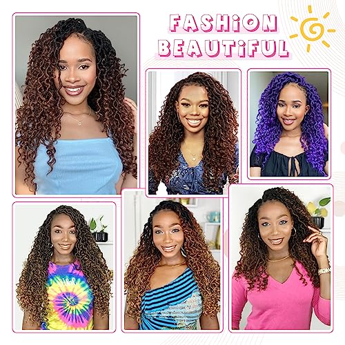 Fulcrum Goddess Locs Crochet Hair 14 Inch, 8 Packs New Faux Locs Crochet Hair for Black Women, Crochet locs with Curly Ends (14Inch (Pack of 8), 1B/30/27#)