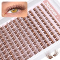 Brown Lash Clusters - 154 Pcs Natural Wispy Eyelashes C-Curl