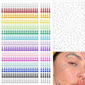 1500 Self-Adhesive Rhinestone Face Gems - 15 Colors