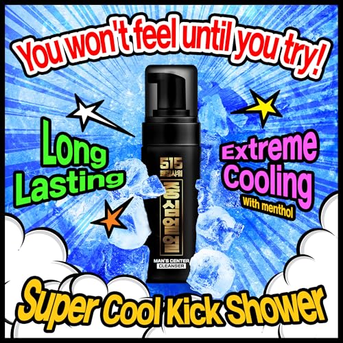 Joongsim Ulul 515 Mens Cleanser, Cooling Menthol Intimate Remove Odor Hygiene Foam Body Wash 5.07 fl. oz