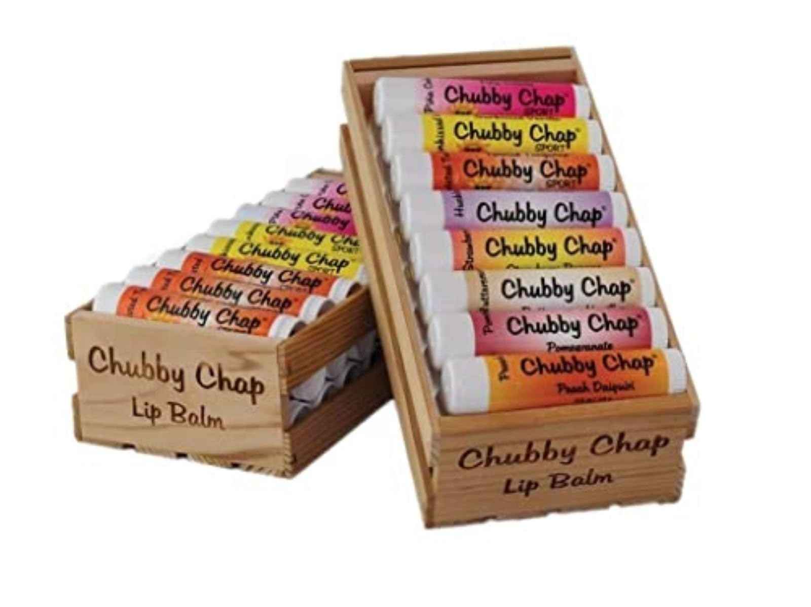 Chubby Chap - Three (3x) Large Jumbo Chapstick Natural Chapstick - 1/2 Ounce Lip Balm (Caramel)