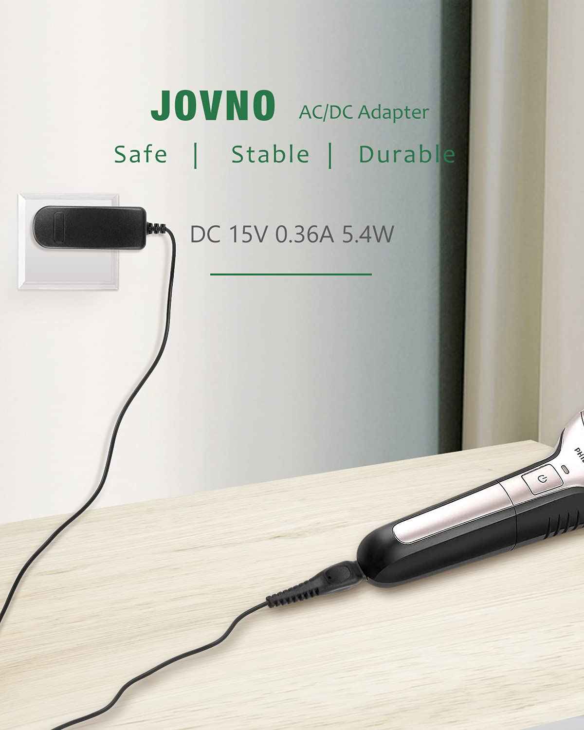 15V Charger Compatible with HQ8505 2300 3500 7000 5000 3000 Series & MG5750 MG7750 Electric Shaver Razor Aquatec Arcitec Multigroom Beard Trimmer, 15 Volt Power Supply Cord