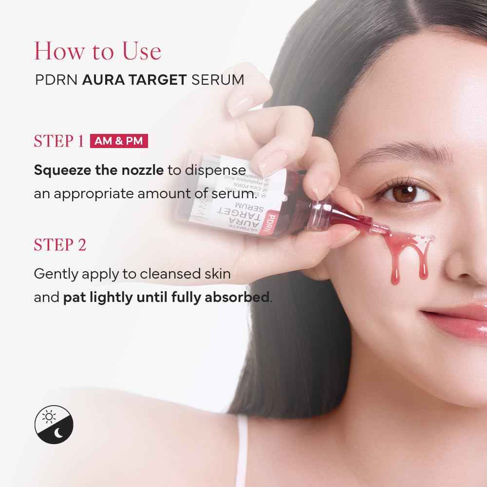 SAM'U PDRN Ultimate Aura Target Serum - PDRN Salmon glow serum with Glutathione, Vitamin C & Salmon PDRN, Korean Skin Care