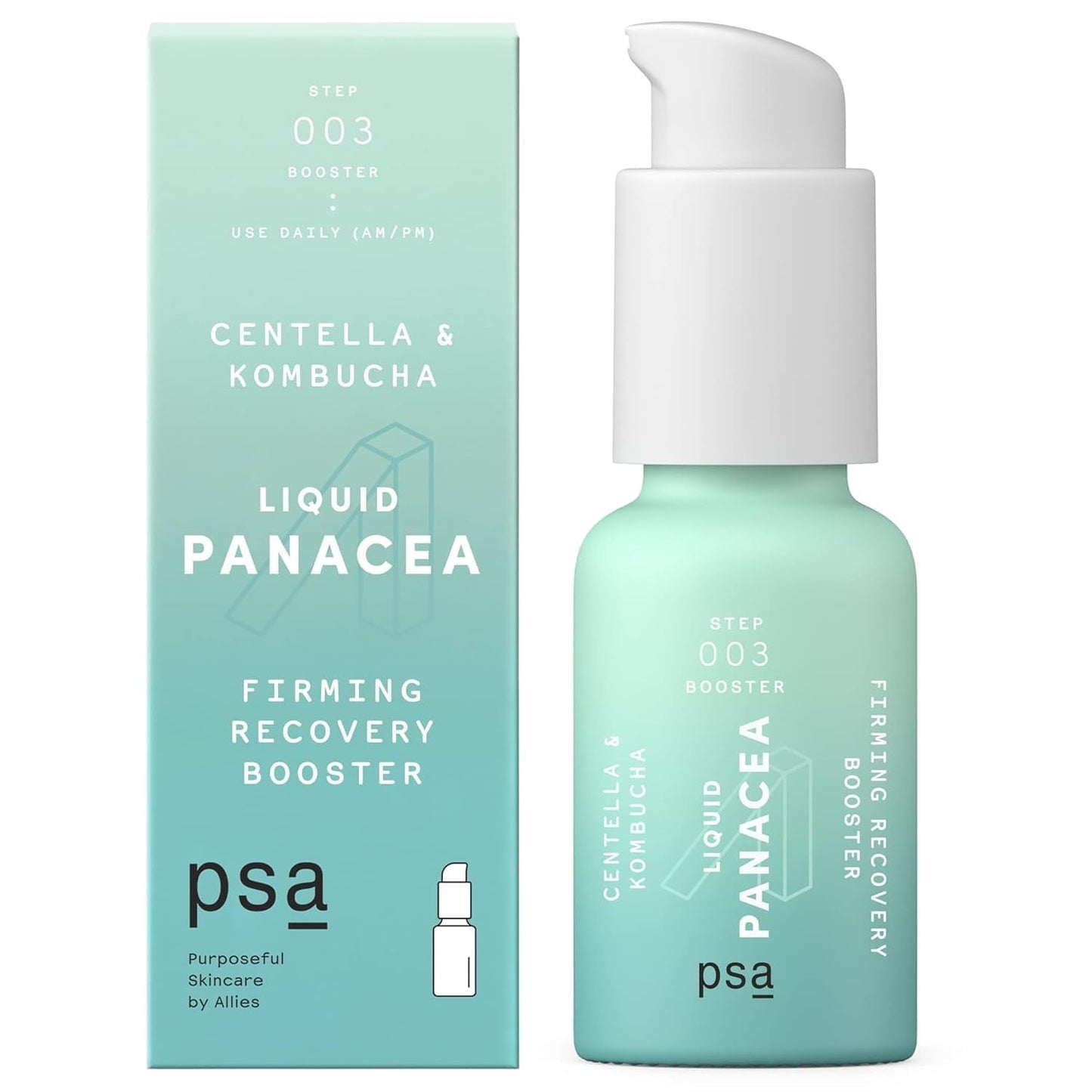 PSA - LIQUID PANACEA Centella & Kombucha Firming Booster | White Tea, Bisabolol, Hyaluronic Acid | Suitable for All Skin Types (15 mL | 0.5 oz)