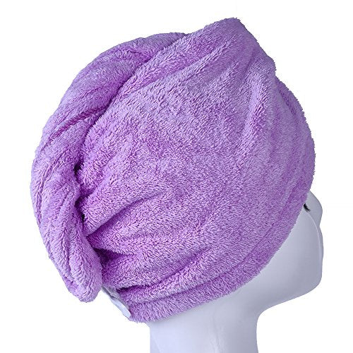 Microfiber Hair Towel Wrap - Ultra Absorbent Turban for Quick Drying
