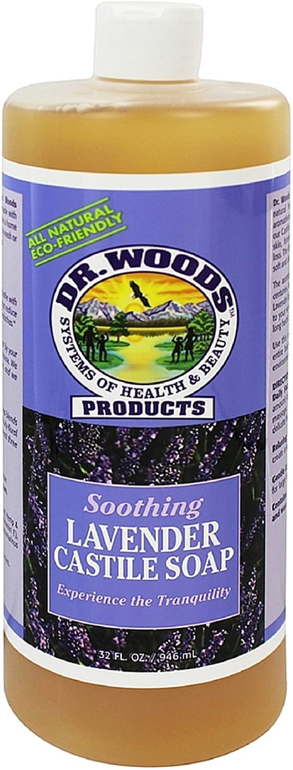 Dr. Woods Pure Relaxing Lavender Liquid Castile Soap, 32 Ounce (Pack of 3)