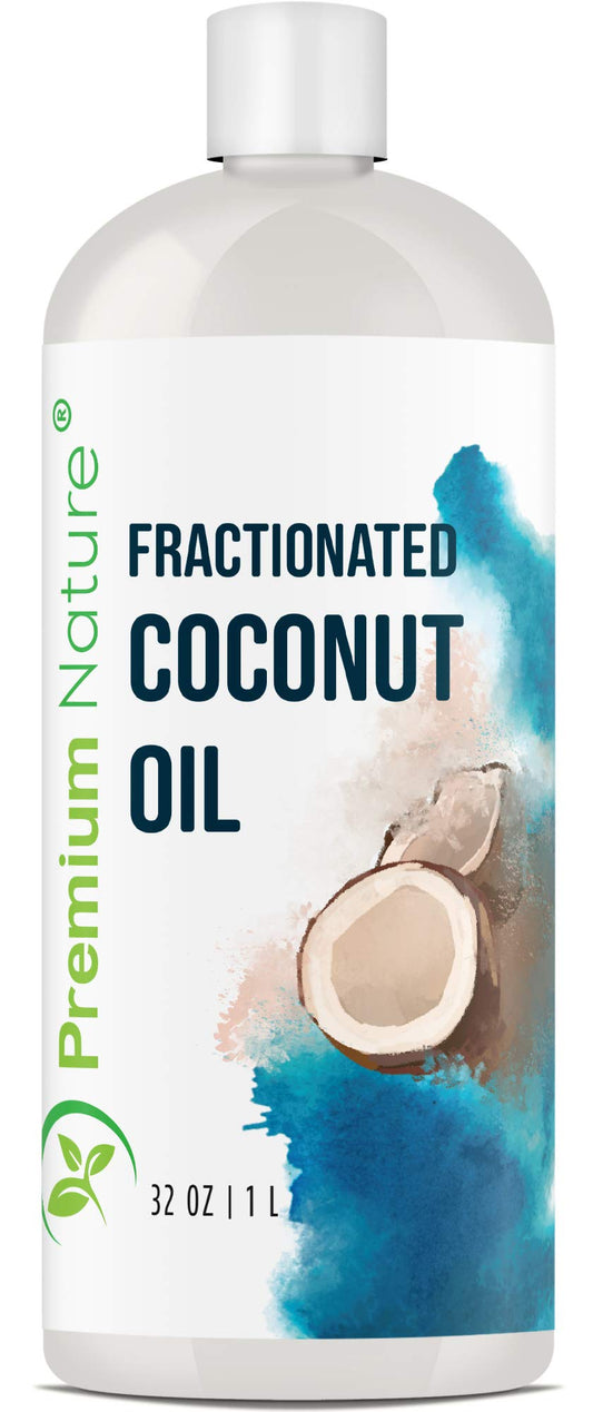 Premium Nature Fractionated Coconut Oil Massage Oil Carrier Oil for Essential Oils Mixing Dry Skin Moisturizer Fractionated Coconut Oil for Essential Oils for Skin Coconut Massage Oil 32 oz