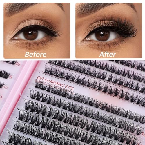 Cluster Lashes Extension Kit 640pcs DIY 30D-50D 9-16mm