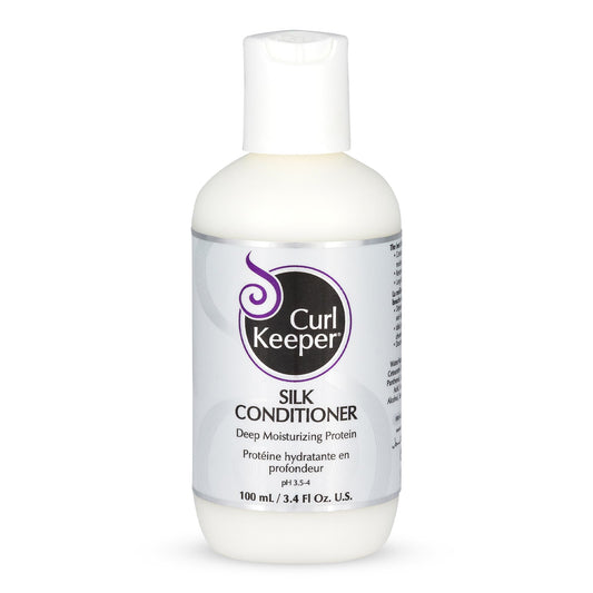 Curl Keeper Silk Conditioner for Curly Hair, 3.38 Fl Oz - Deep Moisturizing & Cleansing Daily Hair Conditioner with Silk Amino Acids for All Curl Types - Water Based Conditioner for Men & Women