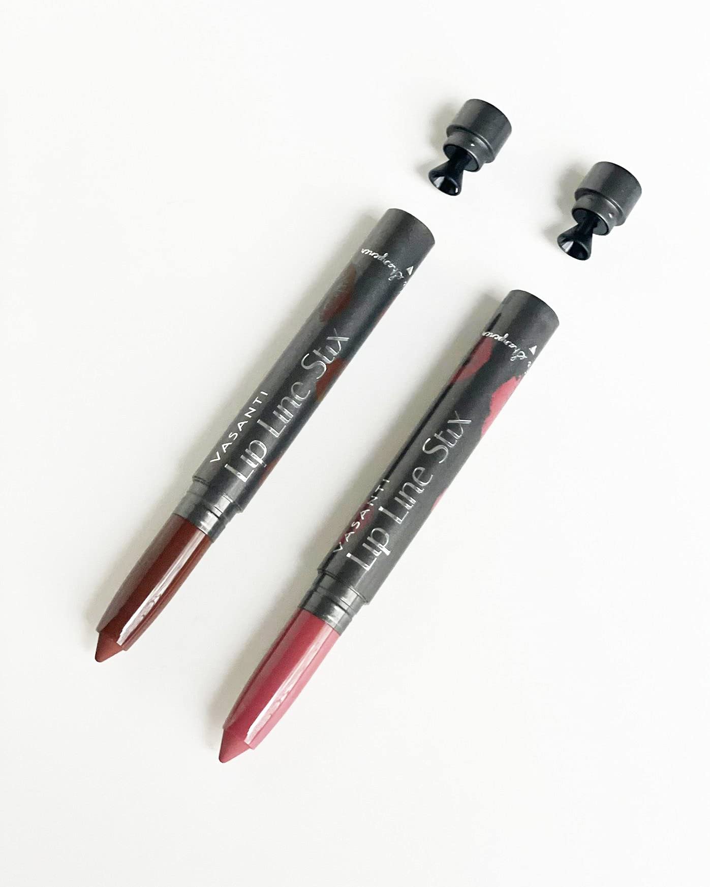 VASANTI Lip Line Stix - Define and Shapes Lips, Soft, Easy-glide Lip Liner Lipstick - Natural, Paraben-Free, Cruelty-Free (Depth Definer)